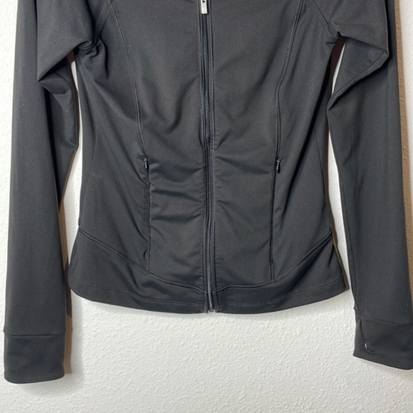 Victorias Secret VSX Size XS Black Pink Zip Up Athletic Mesh Inset Sweatshirt - Picture 6 of 15